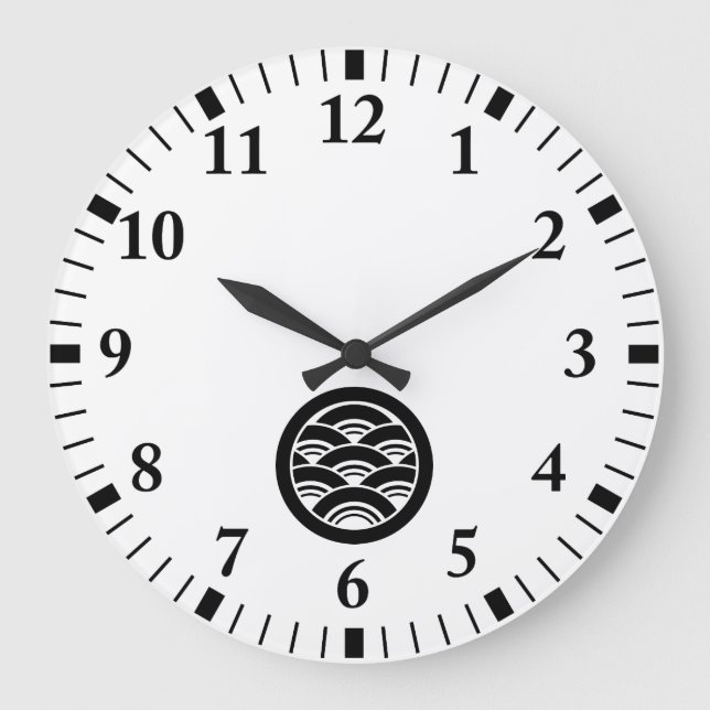 Overlapping waves in circle large clock (Front)