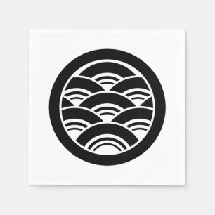 Overlapping waves in circle napkin