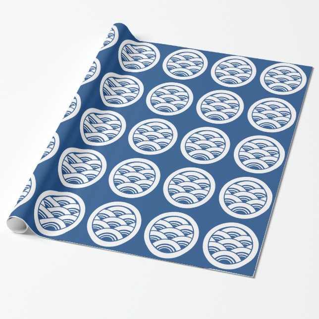 Overlapping waves in circle wrapping paper (Unrolled)