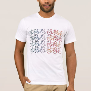 Overlapping Wheels 20 Bikes White T-Shirt