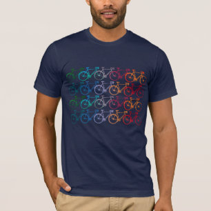 Overlapping Wheels 20 Colorful Bikes  T-Shirt