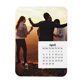 Overlay Calendar April 2025 Magnet