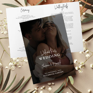 Overlay Couple Photo Wedding Programme