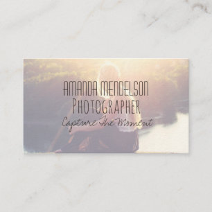 Overlay photo business card
