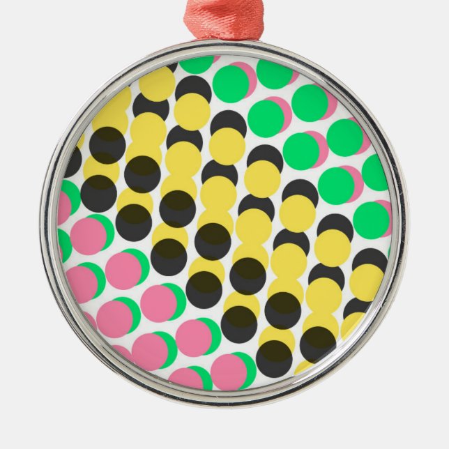 Overlayed Dots Metal Tree Decoration (Front)