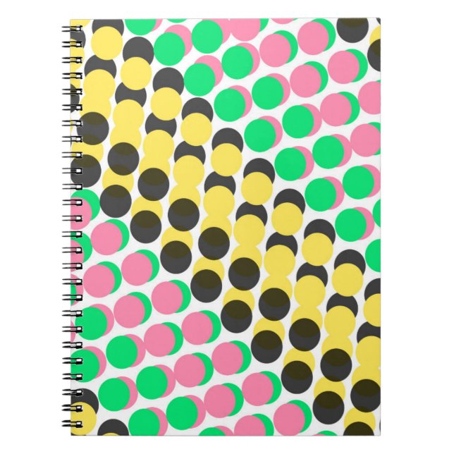 Overlayed Dots Spiral Notebook (Front)