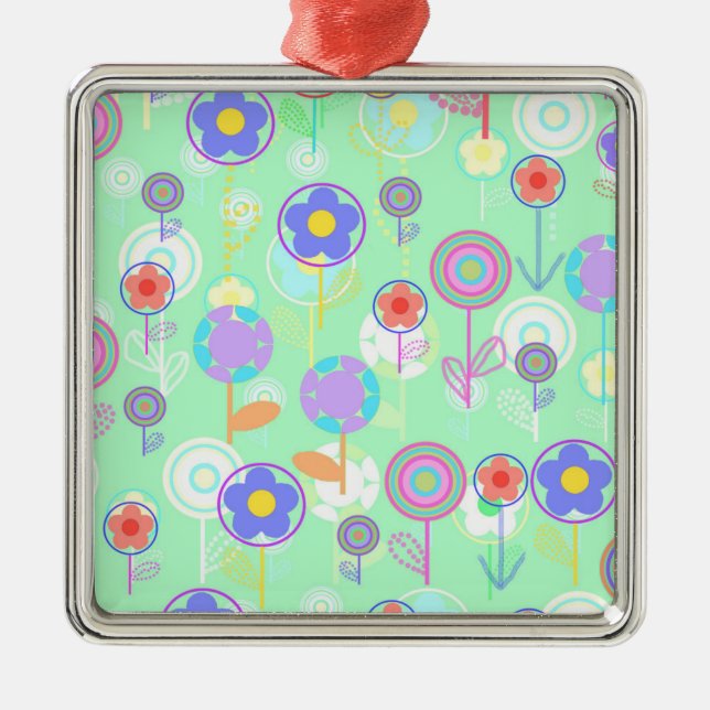 Overlayer Flowers Metal Tree Decoration (Front)
