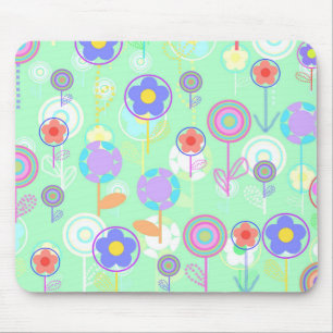 Overlayer Flowers Mouse Pad