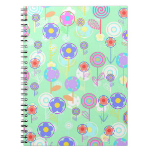 Overlayer Flowers Spiral Notebook