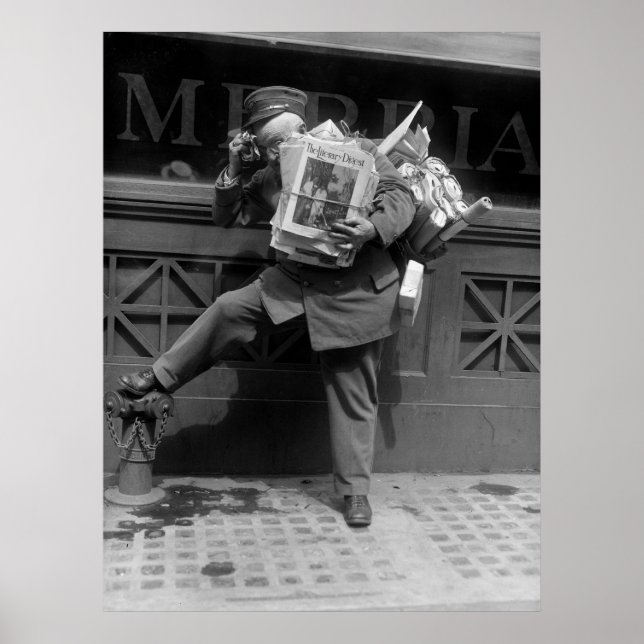 Overloaded Postman, 1920s Poster (Front)