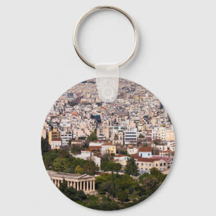 Overlooking Athens Key Ring