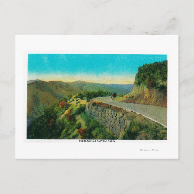 Overlooking Castaic CreekRidge Route, CA Postcard (Front)