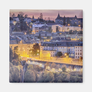 Overlooking Fribourg in the early evening Magnet