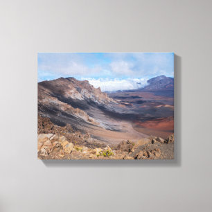overlooking haleakala crater from rim canvas print