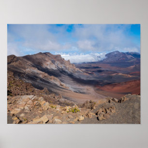 overlooking haleakala crater from rim poster