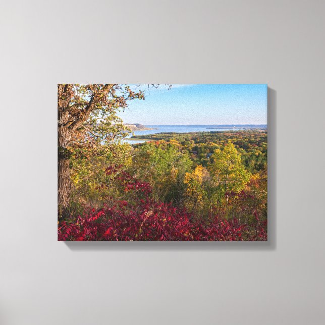 overlooking lake pepin from frontenac state park canvas print (Front)