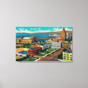 Overlooking Ocean Avenue, showing Auditorium Canvas Print