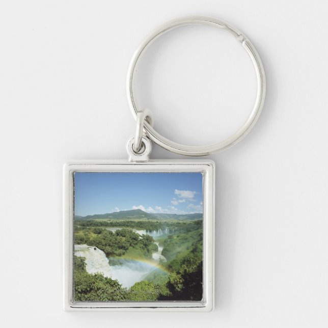 Overlooking scenic Iguazu Falls in South America Key Ring (Front)