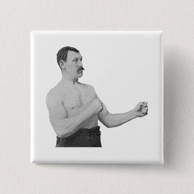 Overly Manly Man Meme 15 Cm Square Badge (Front)