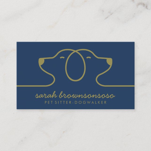 Overnight Dog Sitting Service Business Card (Front)