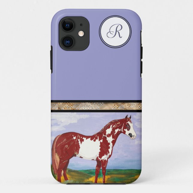 Overo Paint Horse (monogram) Case-Mate iPhone Case (Back)
