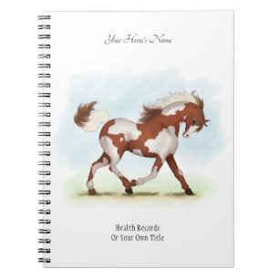 Overo Pinto Personalised Horse Owner's Journal