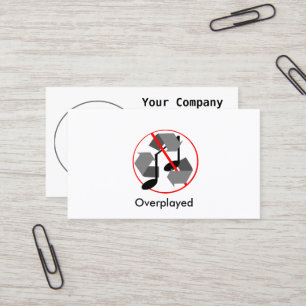 Overplayed Recycled Music Business Card