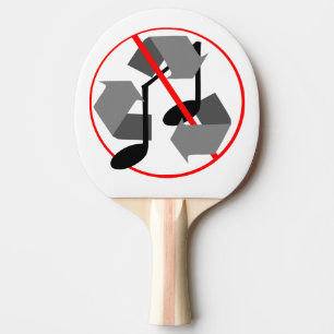 Overplayed Recycled Music Ping Pong Paddle