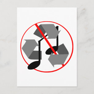 Overplayed Recycled Music Postcard