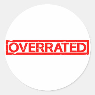 Overrated Stamp Classic Round Sticker
