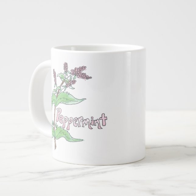 Oversize Peppermint Tea Mug (Front Left)