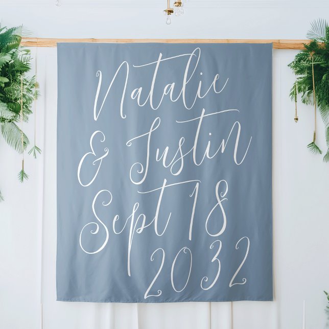 Oversized Calligraphy Script Wedding Backdrop Tapestry (Creator Uploaded)