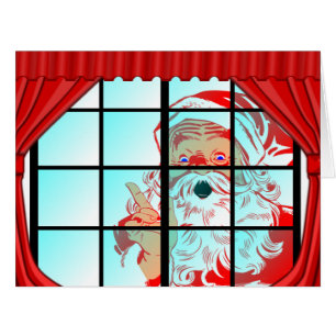 Oversized Christmas Santa Window Scene