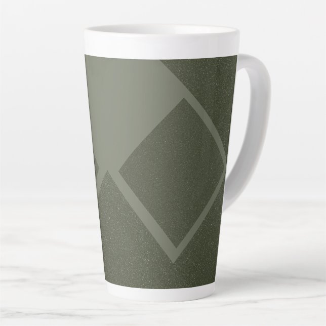 Oversized Diamond Moss Green Mug (Right Angle)