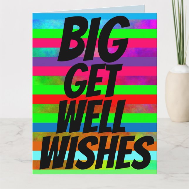 OVERSIZED GET WELL RAINBOW GREETING CARD (Front)