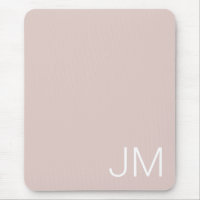 Oversized Monogrammed Blush Pink White Initials