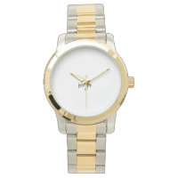 Oversized Two-Tone Bracelet Watch