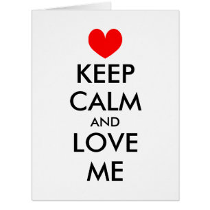 Oversized Valentines Day card Keep calm and love