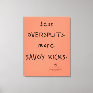Oversplits vs. Savoy Kicks Lt. Coral Canvas Print