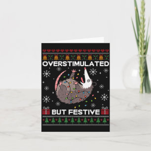 Overstimulated But Festive Ssum Christmas For Men Card