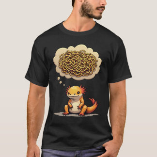 Overthink This Axolotl Introvert Humour Spaghetti  T-Shirt