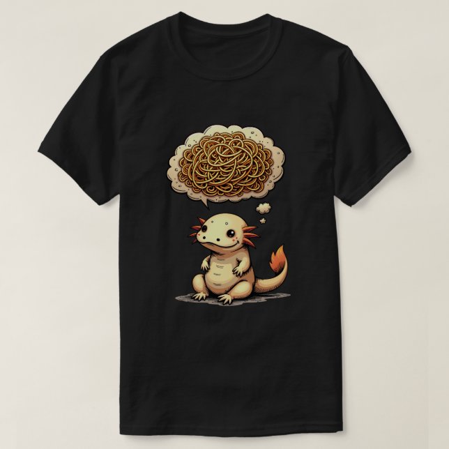 Overthink This Axolotl Introvert Thought Bubble Sp T-Shirt (Design Front)