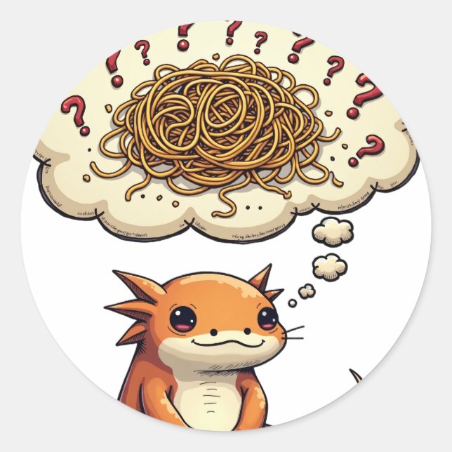Overthink This Funny Quote Burnt Sienna Notebook A Classic Round Sticker (Front)