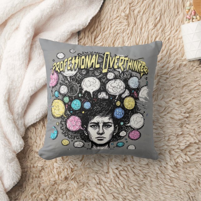 overthinker funny design cushion (Blanket)