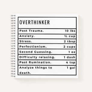Overthinker Recipe Notebook