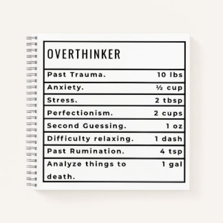 Overthinker Recipe Notebook
