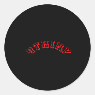 Overthinker T Shirt  Classic Round Sticker
