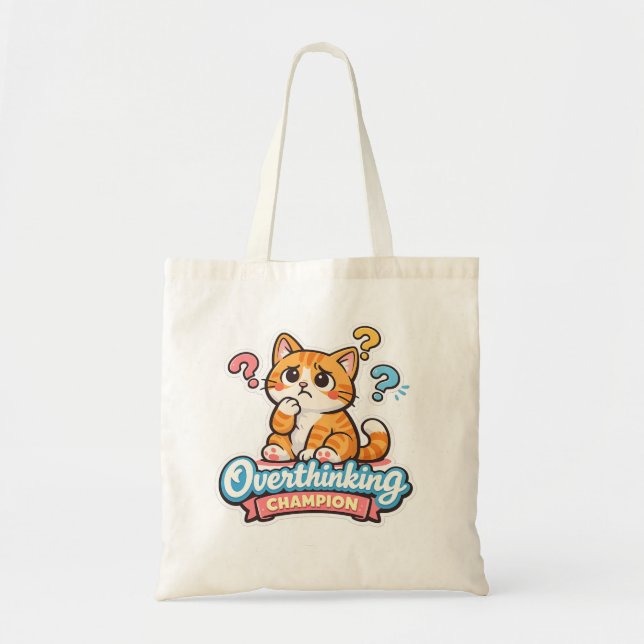 Overthinking Champions Tote Bag (Front)