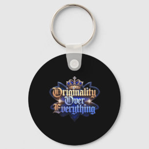 Overthinking Dog Sticker Key Ring