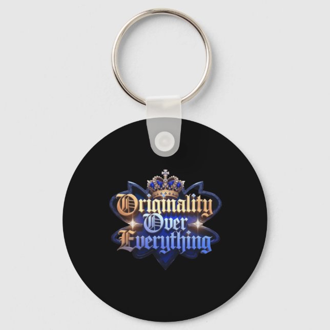 Overthinking Dog Sticker  Key Ring (Front)